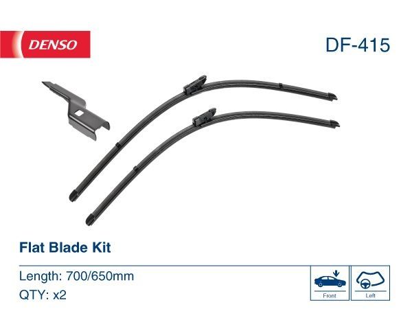 DENSO platte ruitenwisserset DF-415 (700/650 mm, linksgestuurd)