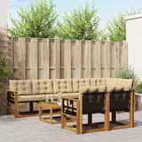 vidaXL - Buiten - bank - set - 9 - st - Natuurlijk - en - Beige