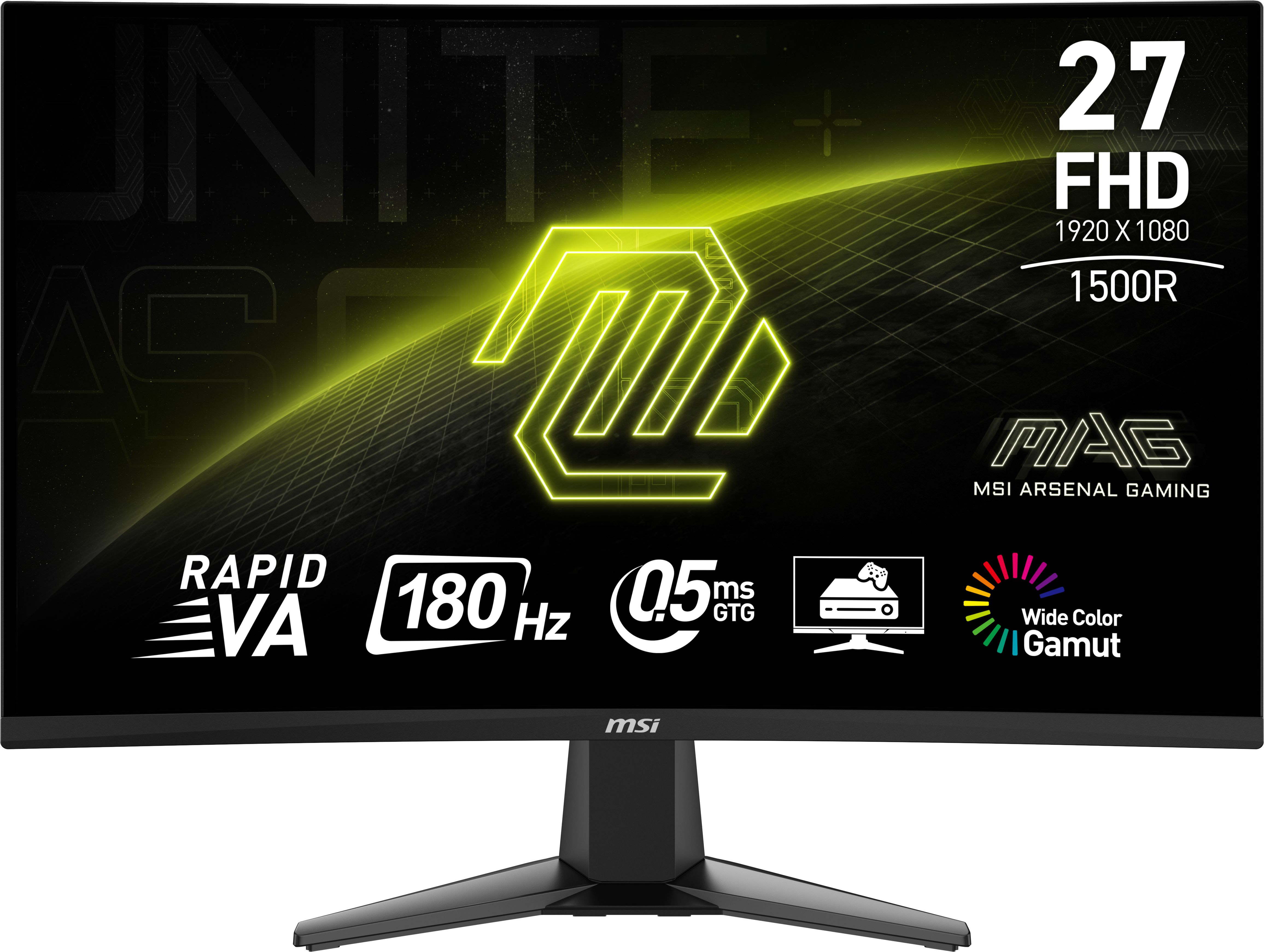 MSI MAG 27C6F 27" Full HD Curved Gaming Monitor - 180Hz, 1ms, VA, Black
