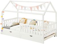IDIMEX NUNA Huisbed 90 x 200 cm Massief Hout Wit
