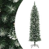 vidaXL Sapin de Noël artificiel étroit avec support 180 cm PVC