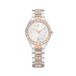 Swarovski Matrix Datumhorloge, Swiss Made, Metalen Armband, Roségoudkleurig, Gemengde Metalen Afwerking