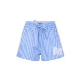 Retour Jeans relaxed regular waist gestreepte casual short lichtblauw
