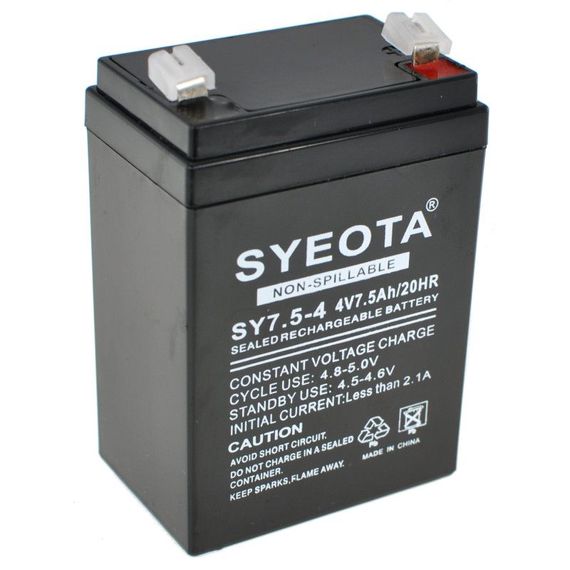 NONE Oplaadbare Loodbatterij 4V 7.5Ah - Alarmen, Weegschalen, Speelgoed