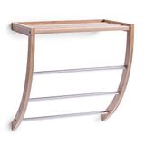 Zeller 13595 handdoekrek 38 x 24 x 40 cm, bamboe/chroom