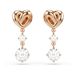 Swarovski Lifelong Heart Oorhangers, Hart, Wit, Roségoudkleurige toplaag