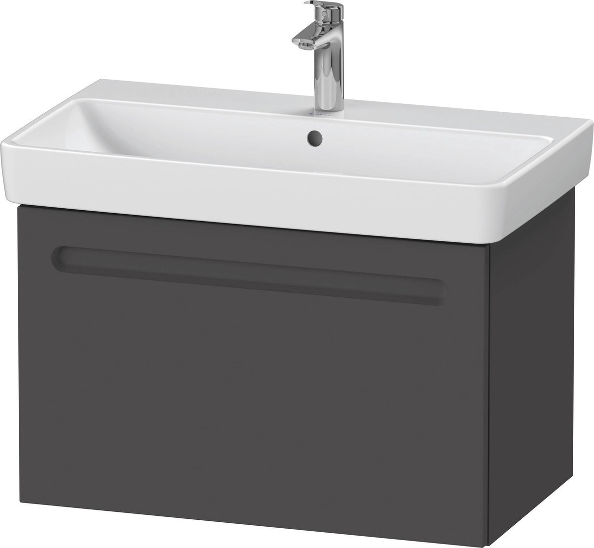 Duravit No.1 Wastafelonderkast 74x42,6x47,8 cm Mat Grafiet