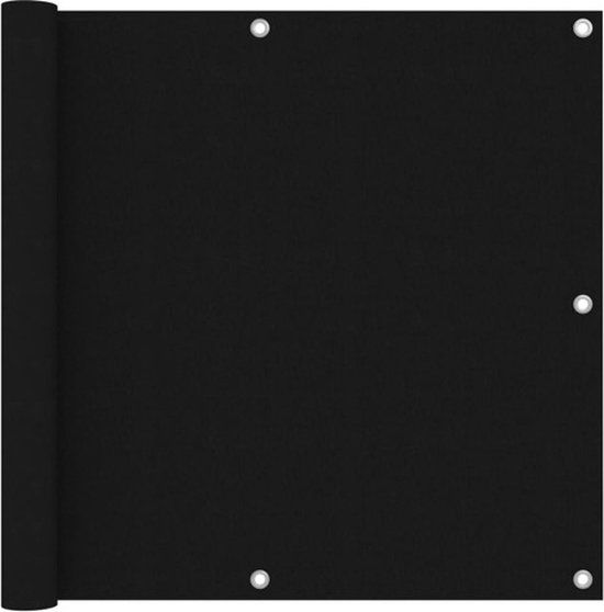 vidaXL Balkonscherm 90x300 cm Oxford stof zwart
