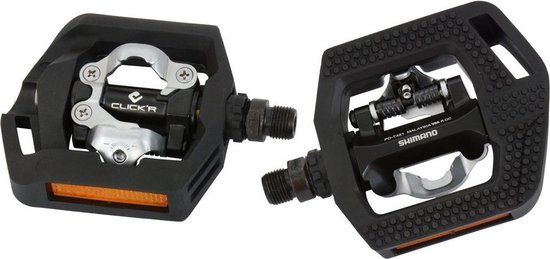 Shimano Click'R T421 pedaalset - zwart