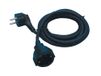Rubberen verlenging 3 x 1,5 cm, zwart, 6 m