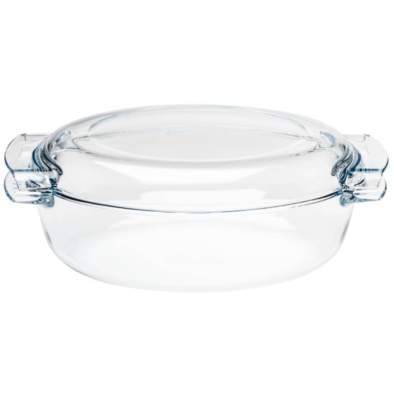 Pyrex Ovalen glazen casserole schaal 4 5 l