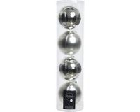 Decoris Kerstballen - 8 stuks - Zilver - 10 cm - Glas