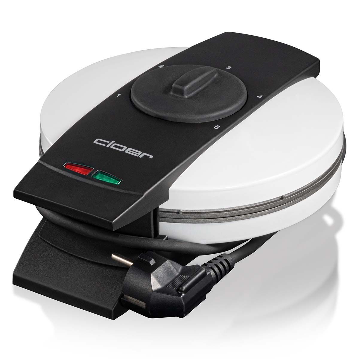 Cloer 1641S Stroopwafelijzer - Voor heerlijke stroopwafels - 850W - Wit
