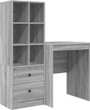 vidaXL Bureau Grijs Sonoma 105,5 x 50 x 127 cm