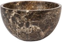 Saniclass Noche Waskom - 21x21x12cm - rond - natuursteen - Dark Emperador