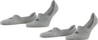 Burlington Everyday 2-Pack onzichtbaar effen katoen multipack footies heren grijs - maat 45-46