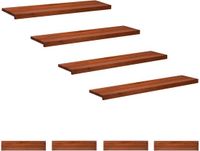 vidaXL - Trapmatten - 8 stuks - Bruin - 120 x 30 x 2 cm - Massief beukenhout