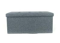 Biancheriaweb beklede kruk, opvouwbaar, model Double Liner, kleur grijs