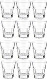 Vivalto Shotglaasjes - 12 stuks - Glas - Transparant - 40 ml
