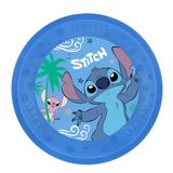 Procos - Stitch and Angel plastic bord, 4 stuks, herbruikbaar, feestservies voor verjaardag of themafeest