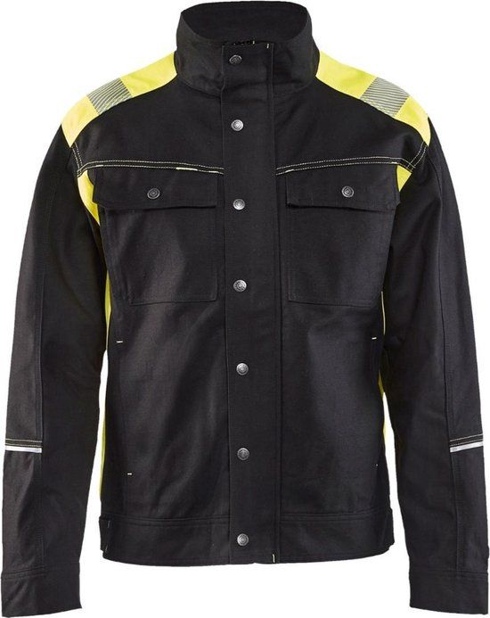 Blåkläder 4095-1370 Jack Ongevoerd Visible Zwart/Geel maat XS