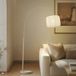 Lindby Lampadaire Helin, beige, textile, hauteur 198,5 cm