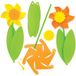 Baker Ross Daffodil Pinwheel Craft Set - Set van 6, Lente pinwheel knutselwerkjes voor kinderen (FC681)