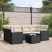 Maison Exclusive - Ensemble de jardin, 7 pièces, avec coussins, noir, en polyrotin