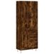 vidaXL Hoge kast, gerookt eikenfineer, 69,5 x 34 x 180 cm, houtvezelplaat