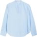 s.Oliver Blouse lichtblauw Lange mouw V-hals Katoen Regular Fit Vrouwen 42