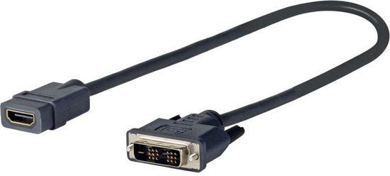 VivoLink PRODVIADAPHDMI video kabel adapter 0,2 m DVI-D HDMI Zwart