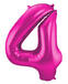 Folat Cijferballon Cijfer 4 - 86 cm - Magenta