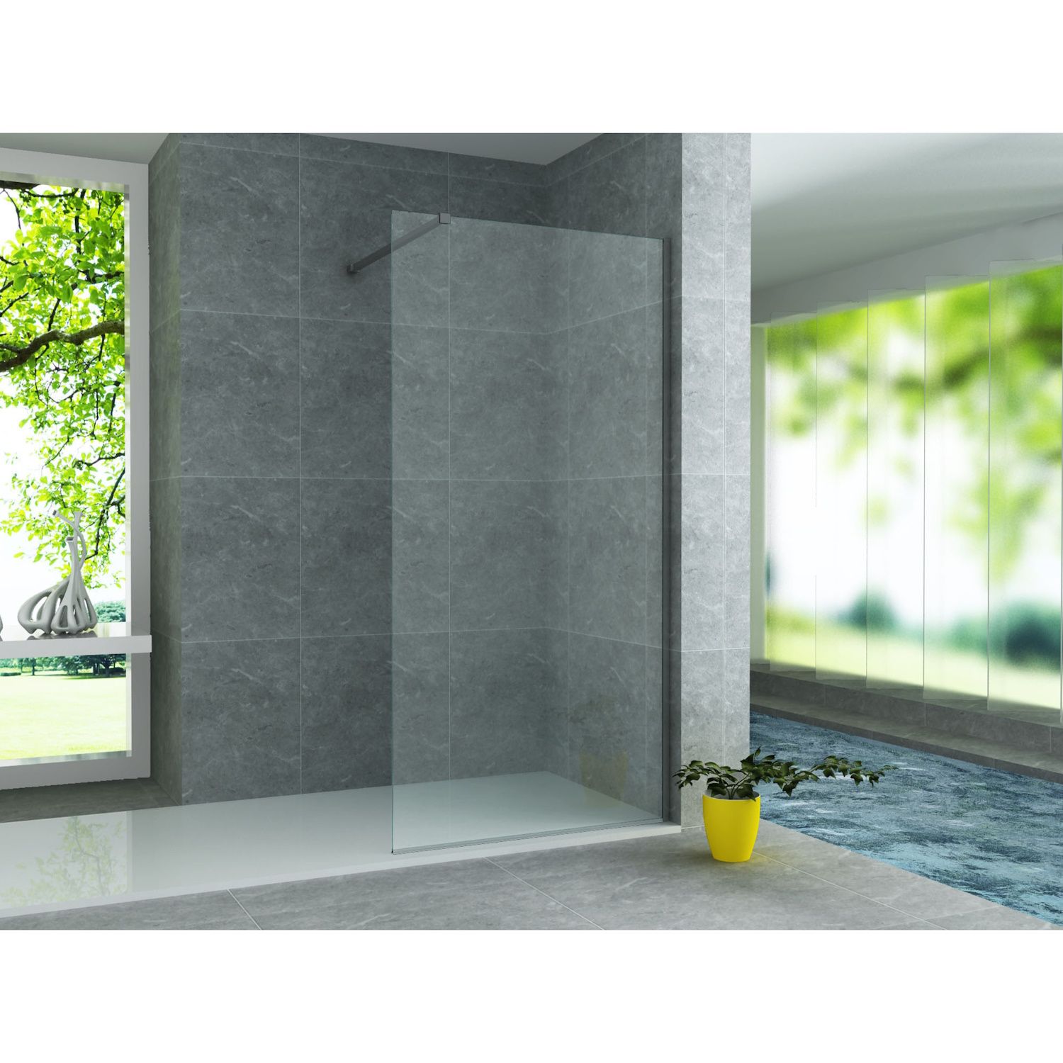 Inloopdouchewand BWS Aloni Glas 8 mm 120x200 cm (zonder bevestigingen)