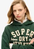 Superdry - Athletic Essentials oversized hoodie met applicatie - Dames - Groen - Katoen - Maat 38