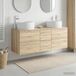Prolenta Maison Exclusive Ensemble de meubles de salle de bain "Exclusive" - 3 pièces, en chêne Sonoma, dimensions : 129 x 44,5 x 80 cm