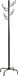 HAKU Staande kapstok zwart, metaal staande garderobe - Afmetingen: H 180 cm x Ø 37 cm, Stijl: Modern