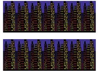 Groepskruis Cultuur Cityscape Kunststof Achtergrond 2 stuks. Multi kleuren