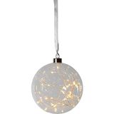 EGLO LED-kerstbal voor binnen, verlichte glazen bol om op te hangen | transparante lichtbol om te hangen, warmwit, elektrisch, Ø 15 cm