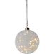 EGLO LED-kerstbal voor binnen, verlichte glazen bol om op te hangen | transparante lichtbol om te hangen, warmwit, elektrisch, Ø 15 cm