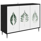 vidaXL Buffet HANAU Chêne noir 102 x 33 x 76 cm Bois d'ingénierie