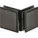 Häfele Porte-verre H2229 pour façade en verre 90° laiton noir graphite