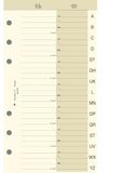 Exacompta - 18623E - navulverpakking alfabetisch A-Z voor Exatime Organizer 17-16 ivoorkleurige vellen