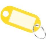 Sleutelhangers, sleutelhangers, beschrijfbaar, om te beschrijven, geel, 15 stuks