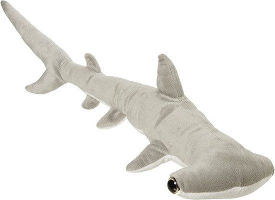 Nature Planet Pluche Hamerhaai Knuffel - 60 cm - Grijs