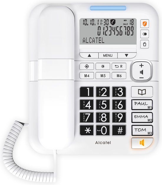 Alcatel TMAX 70 Analoge-/DECT-telefoon Nummerherkenning Wit