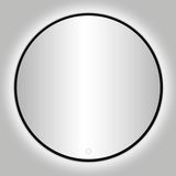Best Design Nero Venetië ronde LED spiegel Ø 60 cm zwart