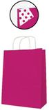 APLI papieren draagtas medium fuchsia met koord