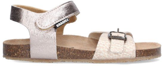 Braqeez 426412-796 Meisjes Platte Sandalen Roze Leer Klittenband