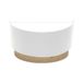 Tafellamp 1 x E27, wit en licht hout, afmetingen 17 x 30 x 15 cm