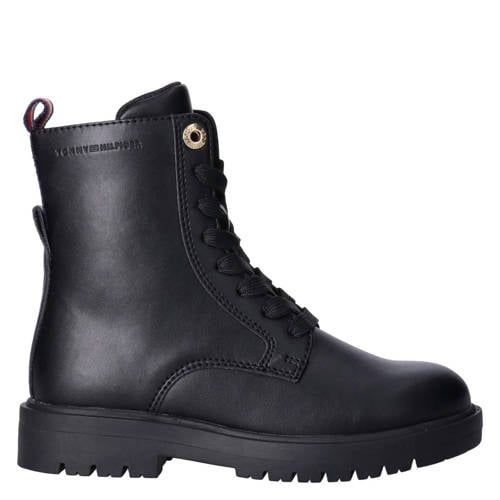 Tommy Hilfiger Enkelboots met profielzool - Zwart